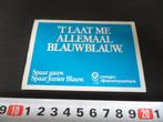 sticker spaar junior blauw postgiro rps 't laat me blauw, Ophalen, Zo goed als nieuw, Bedrijf of Vereniging