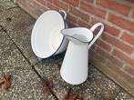 Vintage Emaille Set: Kan en Wastafel, Antiek en Kunst, Ophalen of Verzenden