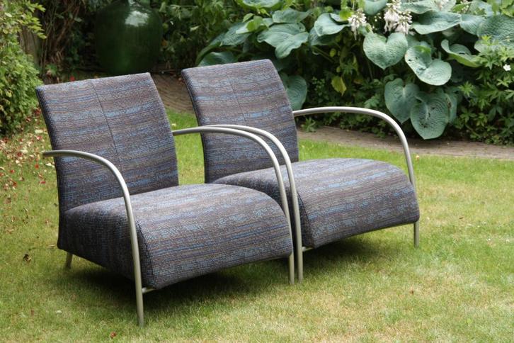 2 FAUTEUILS  MONTIS LOMAS, Huis en Inrichting, Fauteuils, Zo goed als nieuw, Metaal, Stof, 50 tot 75 cm, 75 tot 100 cm, Ophalen