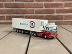 Tekno Scania 143-450 B.B. Stolk, Hobby en Vrije tijd, Modelauto's | 1:50, Ophalen of Verzenden, Zo goed als nieuw, Bus of Vrachtwagen