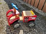 Houten Loopwagen Brandweer, Kinderen en Baby's, Speelgoed | Buiten | Voertuigen en Loopfietsen, Ophalen of Verzenden, Gebruikt