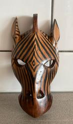 Prachtig  houten masker zebra afrika, Ophalen of Verzenden