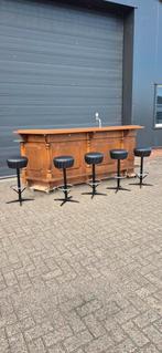 Bar met barkrukken mancave thuisbar, Huis en Inrichting, Barkrukken, Ophalen, Gebruikt, Geen, 60 tot 90 cm