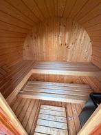 Sauna occasion barrelsauna, Sport en Fitness, Sauna, Ophalen, Zo goed als nieuw, Complete sauna