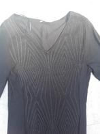 Zwart jurkje met lange mouwen, Kleding | Dames, Jurken, Ophalen of Verzenden, Zo goed als nieuw, Maat 42/44 (L), Zwart