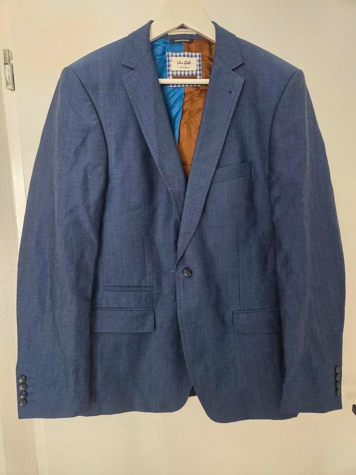 Van Gils Colbert Maat 52, Kleding | Heren, Kostuums en Colberts, Zo goed als nieuw, Maat 52/54 (L), Blauw, Ophalen of Verzenden