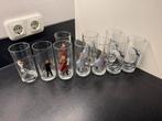 10 frozen drinkglazen waterglazen kinder glazen, Ophalen, Gebruikt, Frisdrankglas