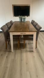 Eettafel met stoelen, Huis en Inrichting, Ophalen, Gebruikt, 4 tot 6 stoelen
