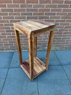 Plantenzuil Teak Hout, Huis en Inrichting, Woonaccessoires | Zuilen en Pilaren, Ophalen, Zo goed als nieuw