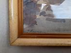 Vintage schilderij van een bootje 2, Ophalen of Verzenden