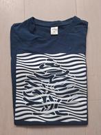 Springfield donkerblauw t-shirt print maat XS, Blauw, Ophalen of Verzenden, Zo goed als nieuw, Springfield