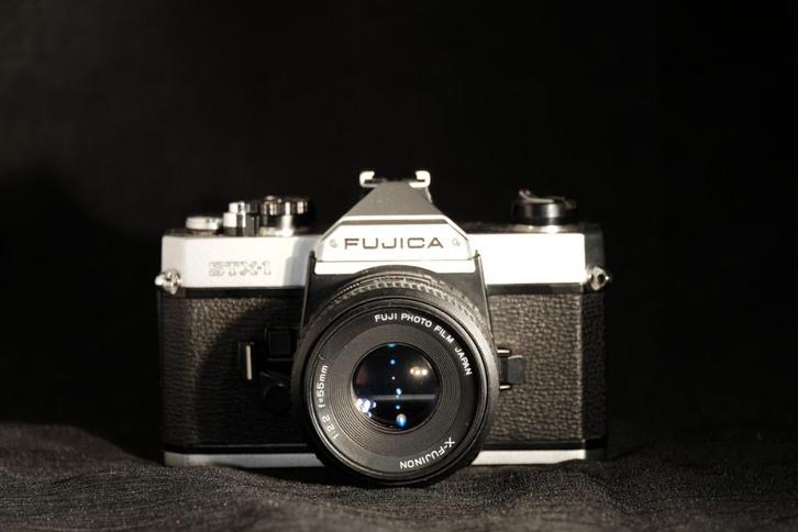FujiFIlm Fujica STX-1 AX-1 lens 28,55,100,135mm, Audio, Tv en Foto, Fotocamera's Analoog, Gebruikt, Spiegelreflex, Fuji, Ophalen