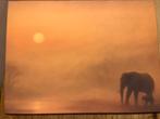 Prachtige dieren schilderij op canvas, Antiek en Kunst, Kunst | Schilderijen | Klassiek, Verzenden