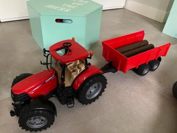 Bruder Tractor Case IH met Aanhanger beschikbaar voor biedingen