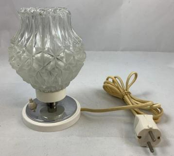 Nachtlamp Space Age vintage 60s glas 20xØ12cm lamp tafellamp beschikbaar voor biedingen