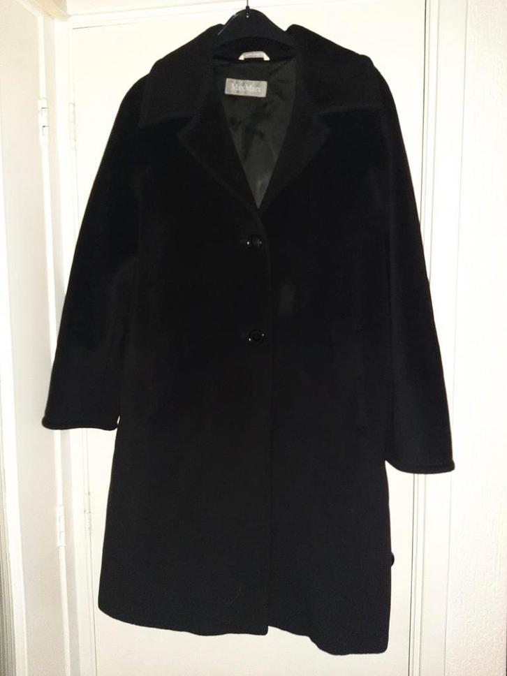 MAXMARA wollen winterjas, Kleding | Dames, Jassen | Winter, Zo goed als nieuw, Maat 38/40 (M), Zwart, Verzenden