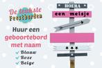 Geboortebord Pijlenbord roze - geboorteborden huren meisje, Ophalen, Zo goed als nieuw, Geboortebord