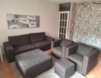 Woood bankstel 2 fauteuils hocker en poefje 250,- nog netjes, Ophalen, Gebruikt