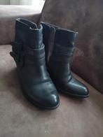 Excellent Zwarte Leren Enkellaarsjes, maat 38, Excellent, Ophalen of Verzenden, Zo goed als nieuw, Zwart