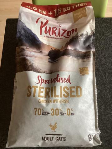 Kattenvoer, Purizon, sterilized, 8 kg, dichte zak. beschikbaar voor biedingen