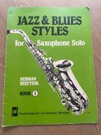 Jazz & Blues Saxofoon Solo Boek 1 Herman Beeftink, Muziek en Instrumenten, Gebruikt, Ophalen of Verzenden, Blues, Saxofoon