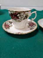 kop en schotel met bloemen decor, Ophalen of Verzenden, 'T Olde Gre-j, Info@toldegrej.nl, Endepoelstraat 20f Didam