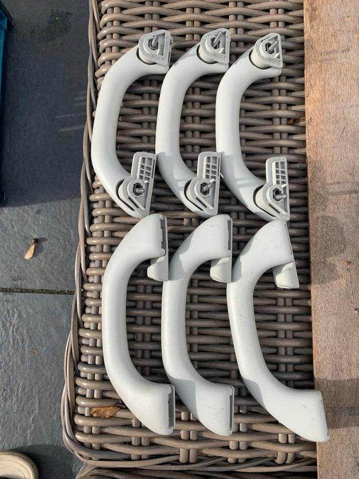 VW T6 Handgrepen - Set van 6 - Lichtgrijs, Auto diversen, Auto-accessoires, Gebruikt, Ophalen of Verzenden