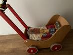 Houten poppenwagen, Kinderen en Baby's, Speelgoed | Houten speelgoed, Ophalen, Gebruikt