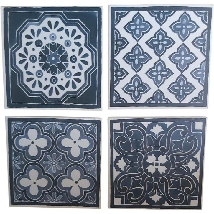 vier delige canvas set 30x30cm, Huis en Inrichting, Woonaccessoires | Schilderijen, Tekeningen en Foto's, Zo goed als nieuw, Schilderij