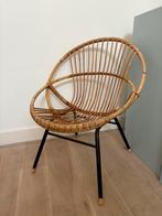 Vintage Rotan Rohe Noordwolde Stoel, Huis en Inrichting, Stoelen, Ophalen of Verzenden, Zo goed als nieuw, Bruin, Eén