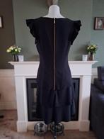 Caroline Biss zwart LBD strook ruches jurk M 38 ruches, Kleding | Dames, Jurken, Maat 38/40 (M), Verzenden, Zwart, Zo goed als nieuw