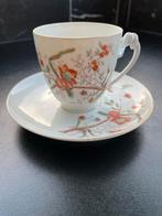 Fleurig servies met 6 mokka kopjes ‘decor 165’, Antiek en Kunst, Antiek | Servies los, Ophalen
