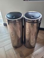 2 Brabantia Touch Bin 30 liter, Gebruikt, 50 tot 75 cm, Ophalen of Verzenden, 20 tot 30 liter