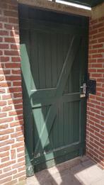 2 houten garagedeuren en een poort, Gebruikt, 120 cm of meer, Hout, Ophalen