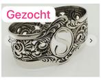 Gezocht servetring Gero S of M of W, Gebruikt, Ophalen of Verzenden, Zilver, Zilver