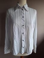 Nieuwe witte stretch blouse zwart streep Gerry Weber, 42, Wit, Maat 42/44 (L), Nieuw, Ophalen of Verzenden