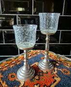 2 Vintage kandelaars / waxinelichthouders, Huis en Inrichting, Woonaccessoires | Kandelaars en Kaarsen, Ophalen of Verzenden, Overige materialen