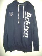 Blauwe hoodie met print maat S, Kleding | Heren, Ophalen of Verzenden, Gedragen, Maat 46 (S) of kleiner, Blauw