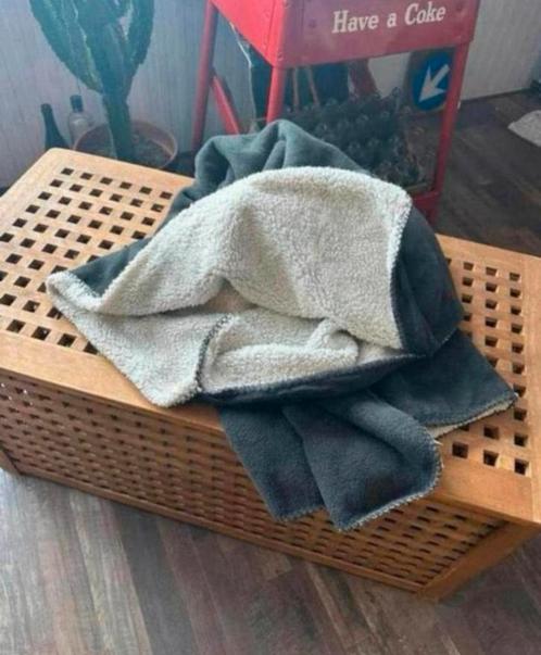 Heerlijke warme en zachte plaid van teddy stof, Huis en Inrichting, Woonaccessoires | Plaids en Woondekens, Ophalen of Verzenden
