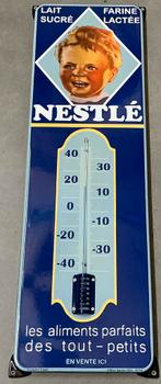 Emaille thermometer  NESTLE beperkte oplage groot formaat, Ophalen of Verzenden, Gebruikt, Reclamebord