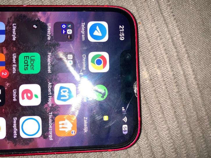 iPhone 14 128gb, Telecommunicatie, Mobiele telefoons | Apple iPhone, Zo goed als nieuw, 128 GB, iPhone 14, Rood, Ophalen