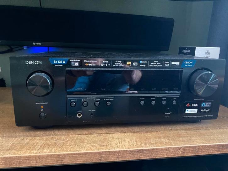 Heos Denon versterker met Canton speakers, Audio, Tv en Foto, Versterkers en Receivers, Zo goed als nieuw, Stereo, 120 watt of meer