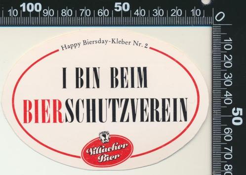 Sticker: Villacher Bier - Ich bin beim bierschutzverein, Verzamelen, Stickers, Zo goed als nieuw, Overige typen, Ophalen of Verzenden