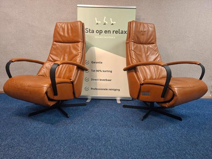 Set elektrische relax fauteuils Prominent craft ZGAN op accu, Huis en Inrichting, Fauteuils, Zo goed als nieuw, 50 tot 75 cm, Minder dan 75 cm