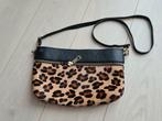 Nieuwe handtas luipaard panter print zwart bruin goud  tas, Ophalen of Verzenden, Nieuw, Zwart, Schoudertasje
