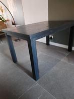 Moderne eettafel zwart eiken - 90x140 cm, Huis en Inrichting, Tafels | Eettafels, Ophalen, 100 tot 150 cm, 50 tot 100 cm, Zo goed als nieuw