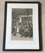 19de eeuwse gravure van Charles Barbant(1844-1921) Taverne, Antiek en Kunst, Kunst | Etsen en Gravures, Verzenden