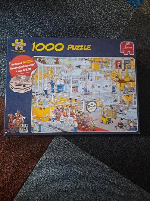 Jan van Haasteren puzzel droste fabriek (exc blikje), Hobby en Vrije tijd, Denksport en Puzzels, Gebruikt, Legpuzzel, 500 t/m 1500 stukjes