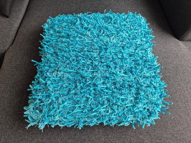 2x Profijt Meubel sierkussen lichtblauw/blauw, Huis en Inrichting, Woonaccessoires | Kussens, Zo goed als nieuw, Blauw, Vierkant