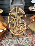 Vintage Rotan rohe stoel, Huis en Inrichting, Stoelen, Gebruikt, Ophalen of Verzenden, Bruin, Eén